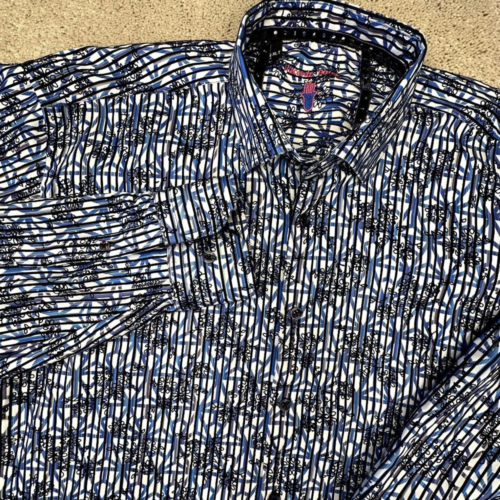 Visconte Black‎ Men's Long sleeve Button Down shirt Size XLT May fit larger